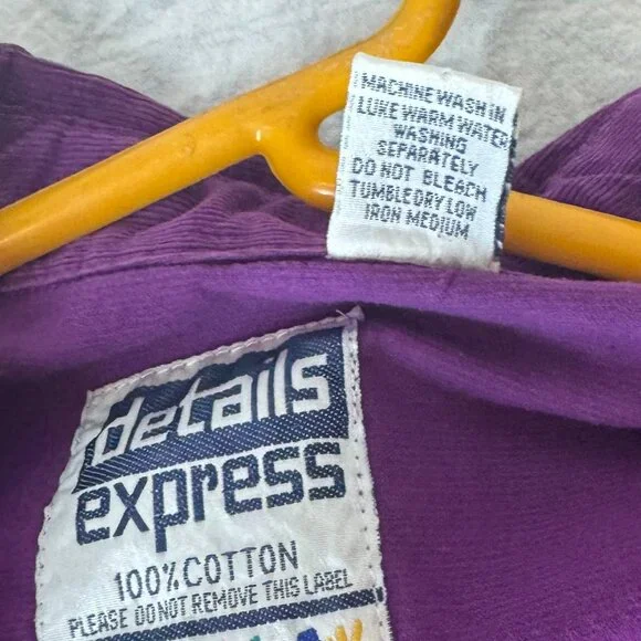 Vintage Details Express Women's Corduroy Shirt - Picture 7 of 7